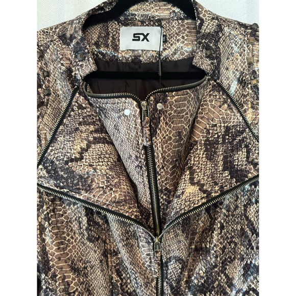 Women's SX Snakeskin Jacket XXL Brown - Picture 6 of 7